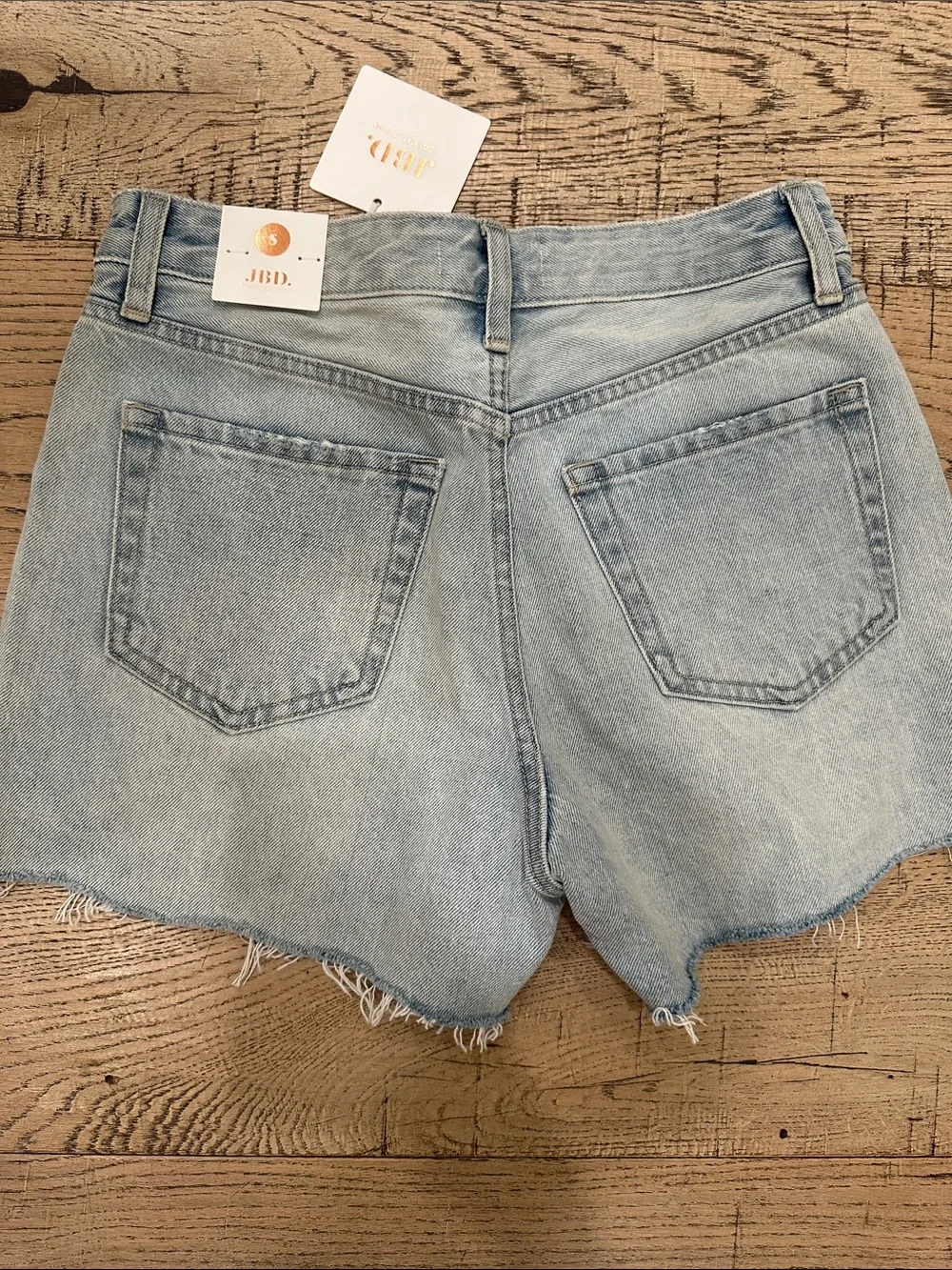 Just Black Denim Light Wash Denim Cutoff Shorts  high-rise vintage small - Picture 2 of 3